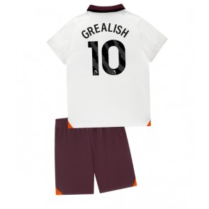 Manchester City Jack Grealish #10 Dětské Venkovní dres komplet 2023-24 Krátký Rukáv (+ trenýrky)